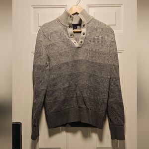Men's Banana Republic Gradient Grey Collared Sweater